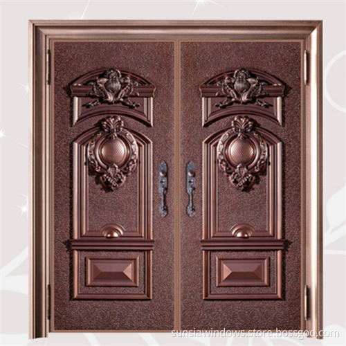 Main Entrance Security Copper Door Steel Door